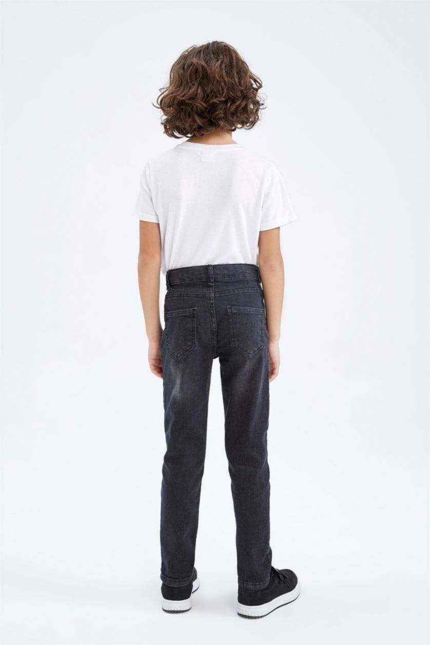 GARÇONS Noir Jean Slim Garçon Coupe Droite