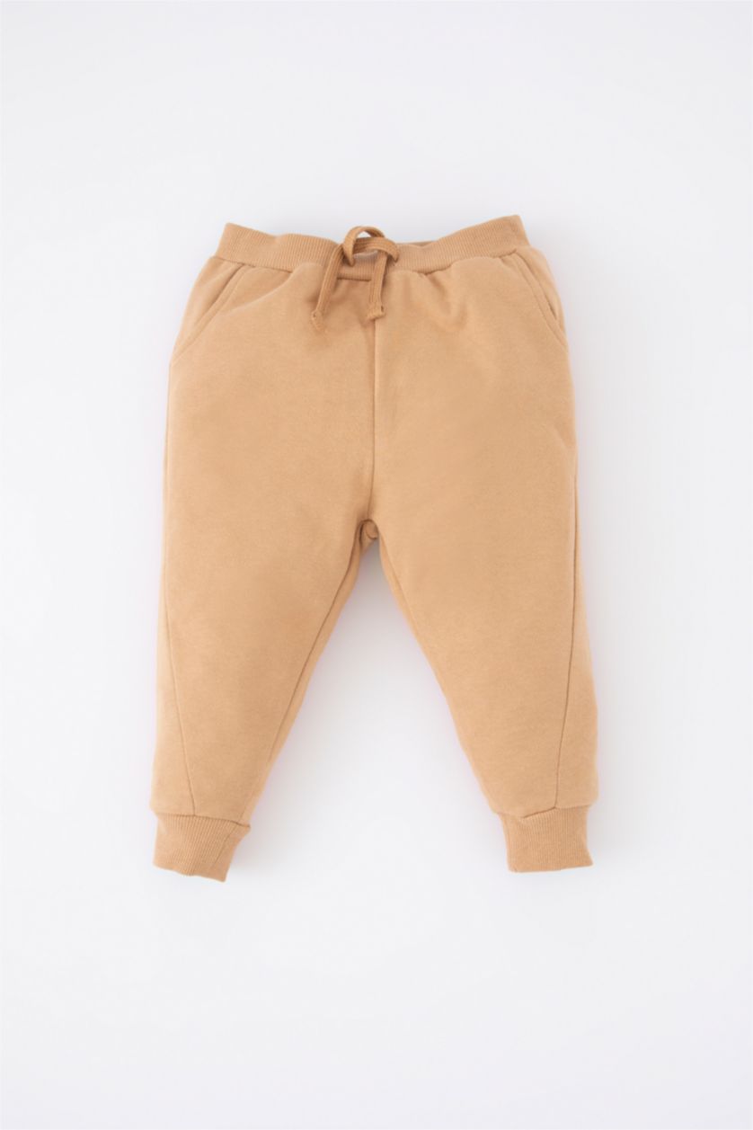 BABY BOY Ecru 2 piece Regular Fit Crew Neck Animal Set