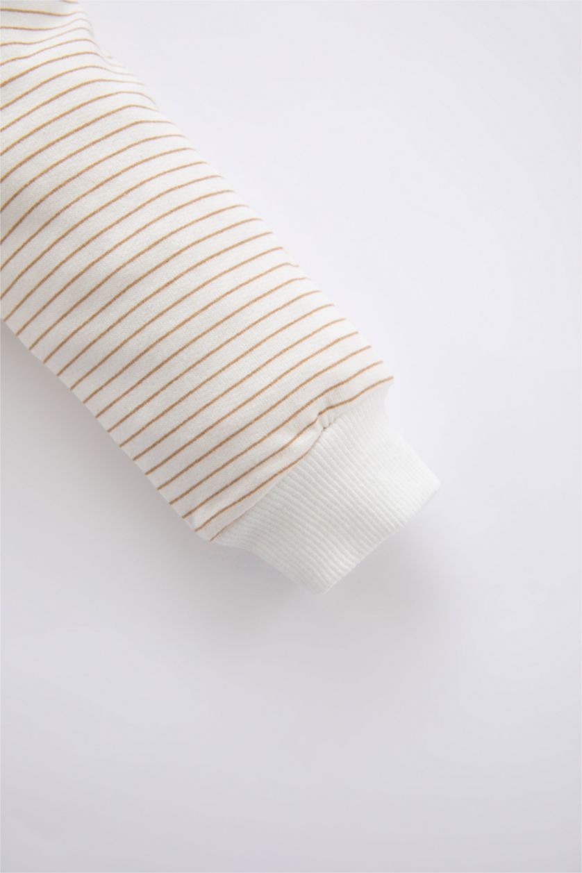 BABY BOY Ecru 2 piece Regular Fit Crew Neck Animal Set