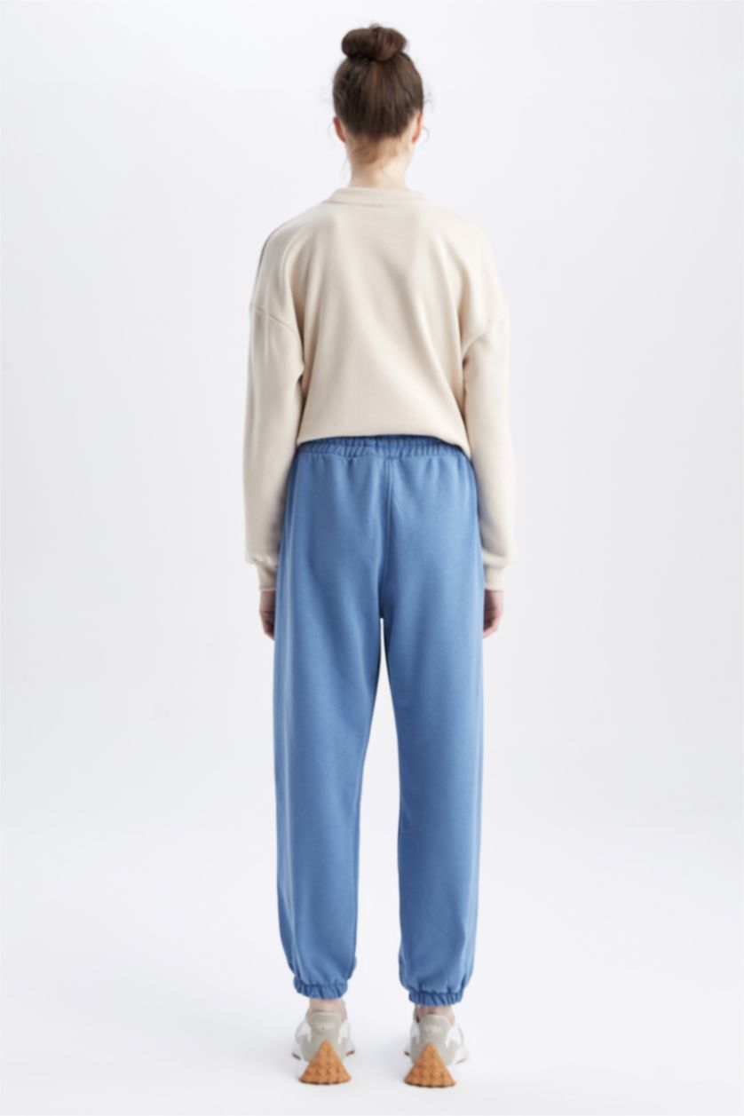 FEMME Bleu Pantalon Tissu Sweat Épais Coupe Oversize DeFactoFit Jogging