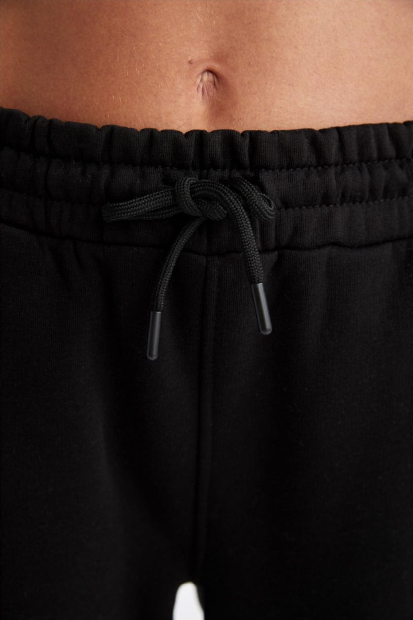 FEMME Noir Pantalon Tissu Sweat Épais Coupe standard DeFactoFit Jogging