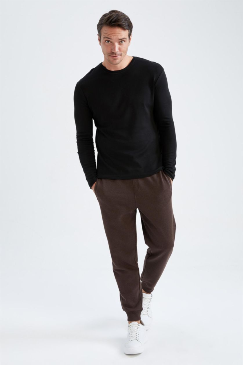 MAN Brown Regular Fit Trousers