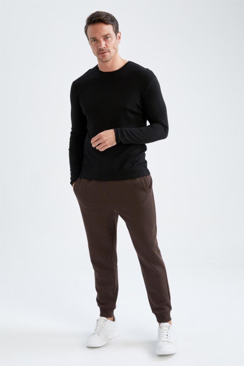 MAN Brown Regular Fit Trousers