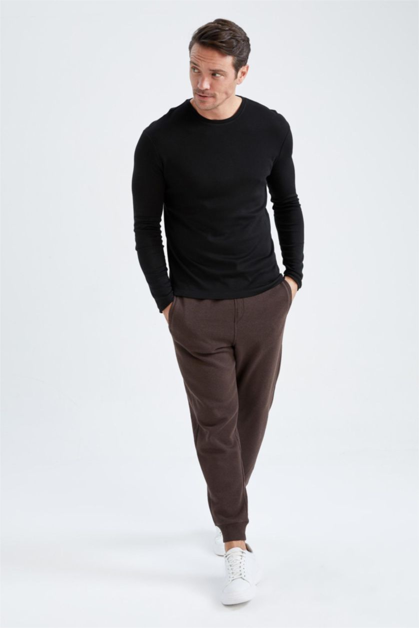 MAN Brown Regular Fit Trousers