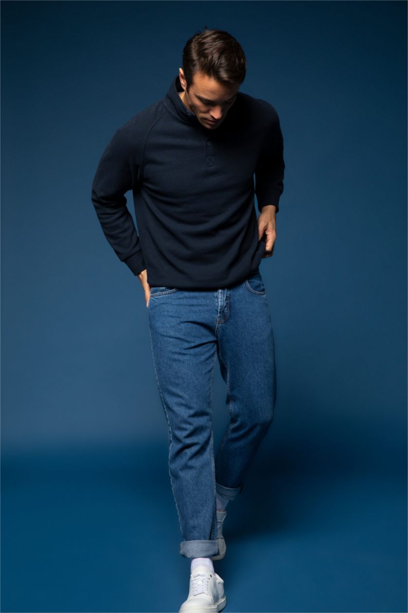 MAN NAVY Relax Fit Sweatshirt
