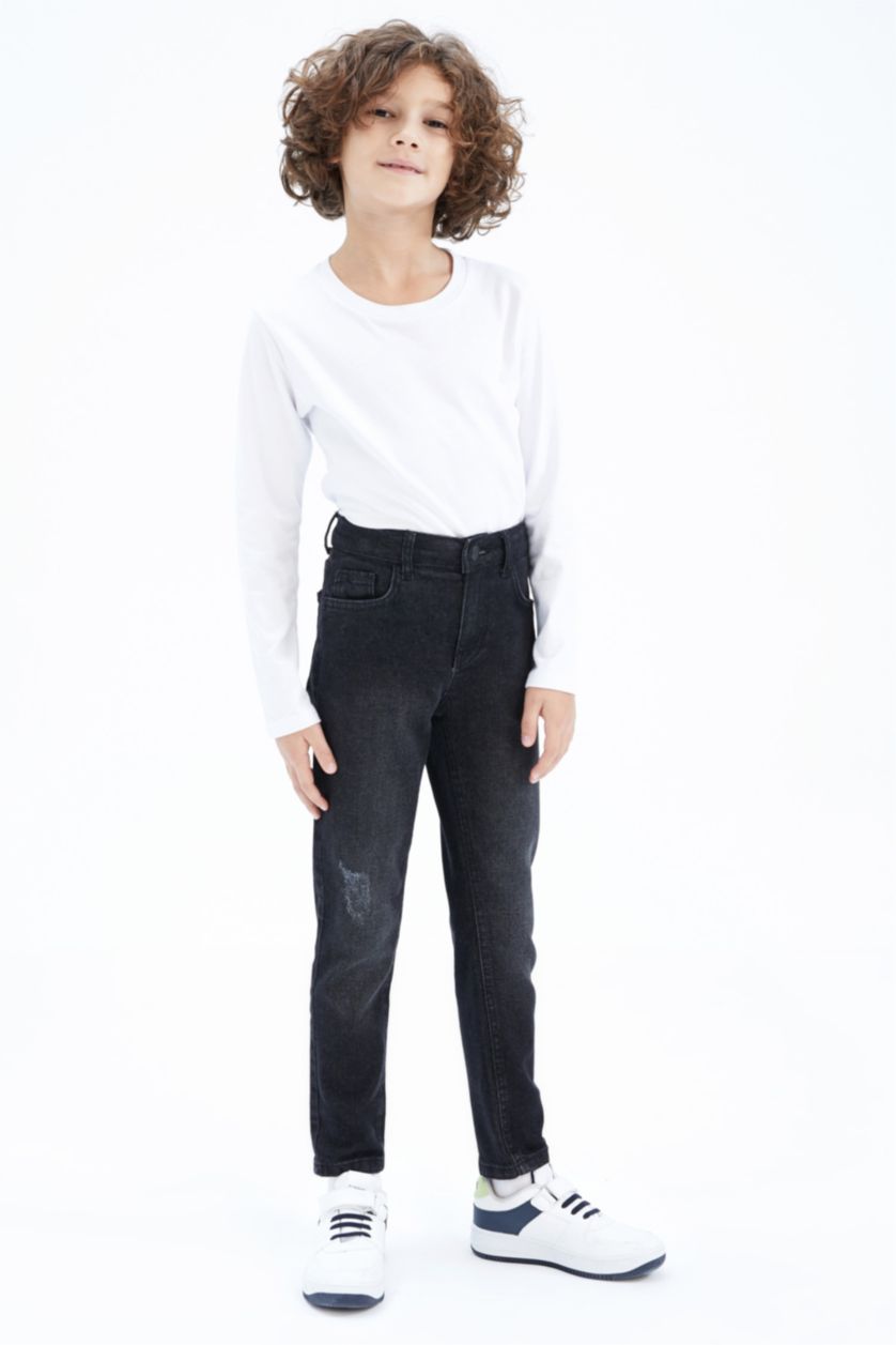 BOYS & TEENS Anthracite Boy Slim Fit Jeans