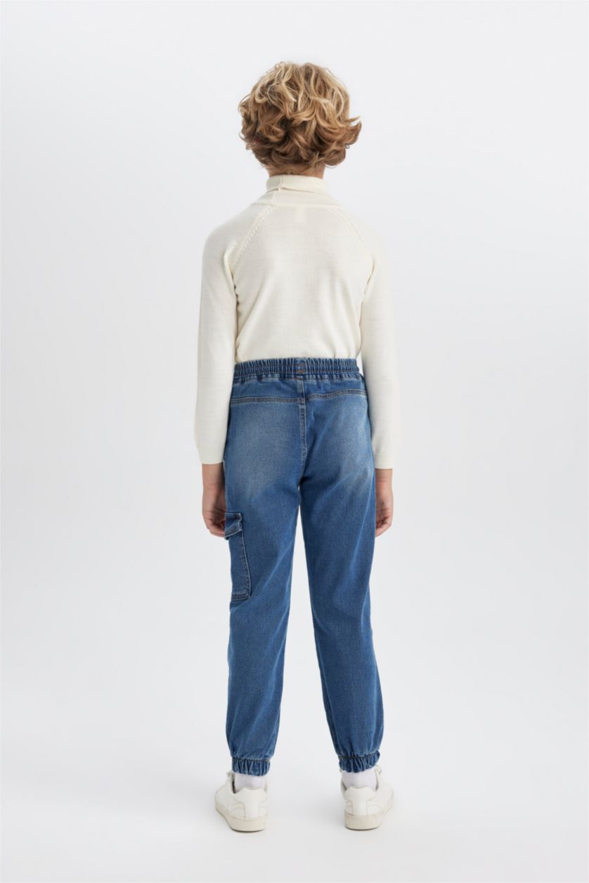 BOYS & TEENS Blue Boy Jogger Cargo Jeans