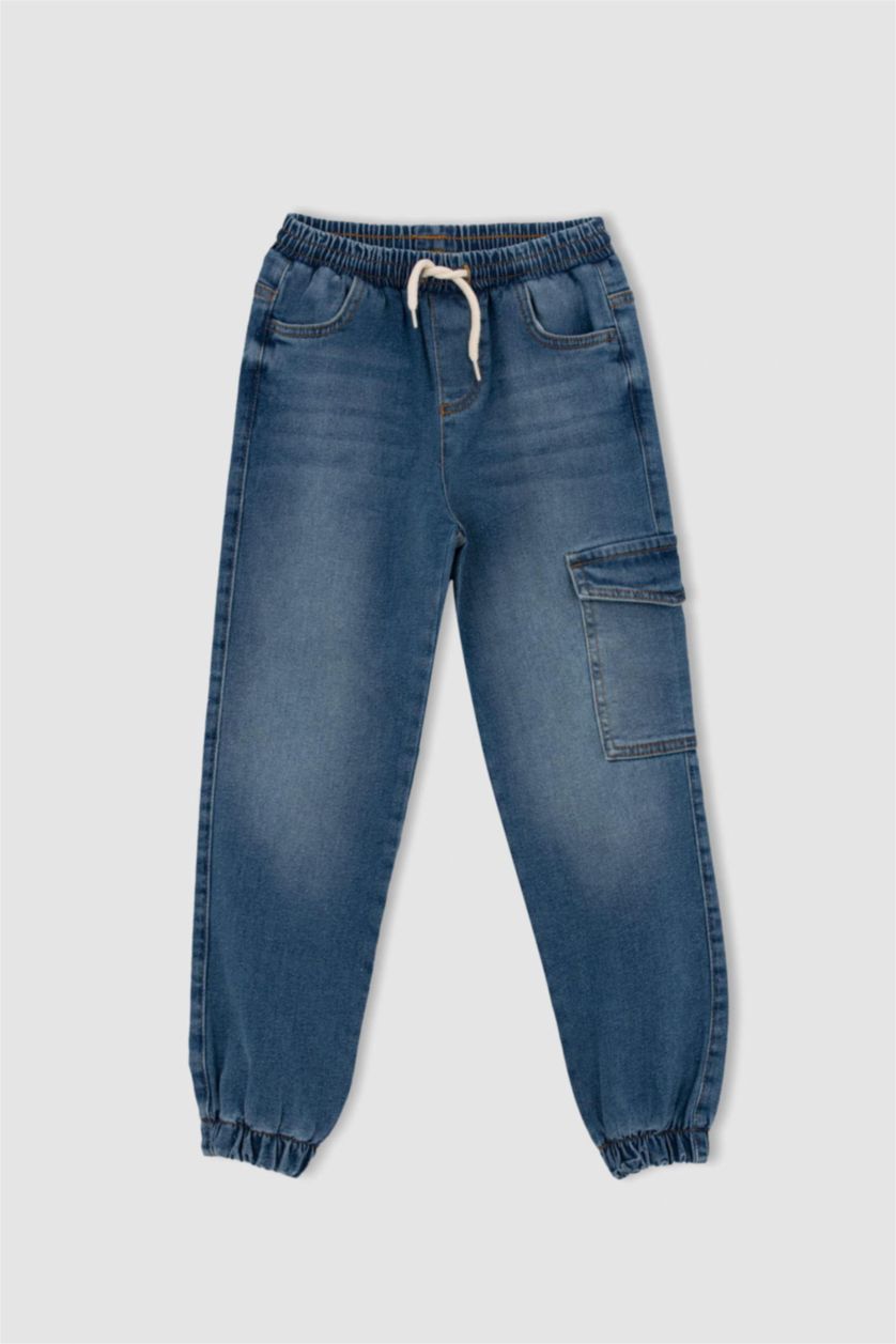 BOYS & TEENS Blue Boy Jogger Cargo Jeans