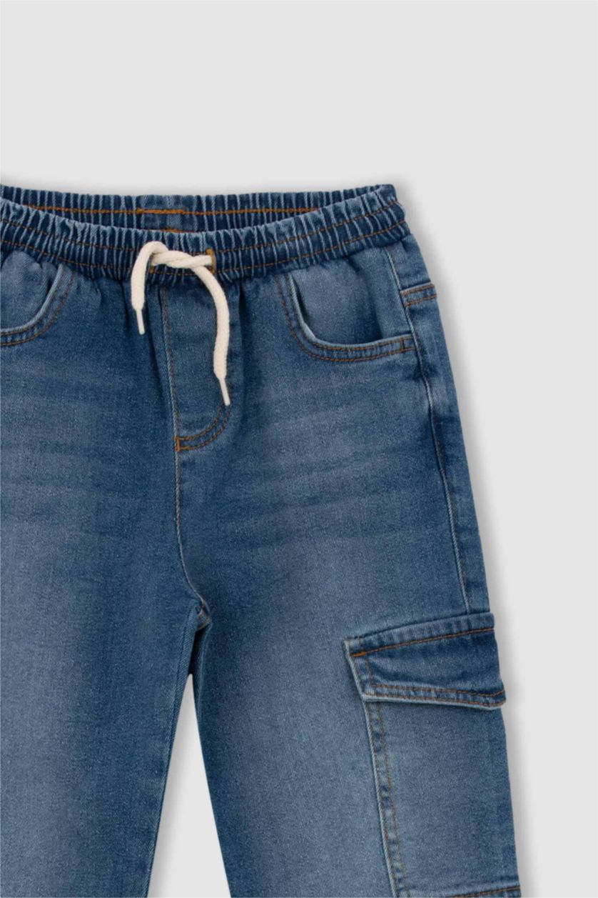 BOYS & TEENS Blue Boy Jogger Cargo Jeans