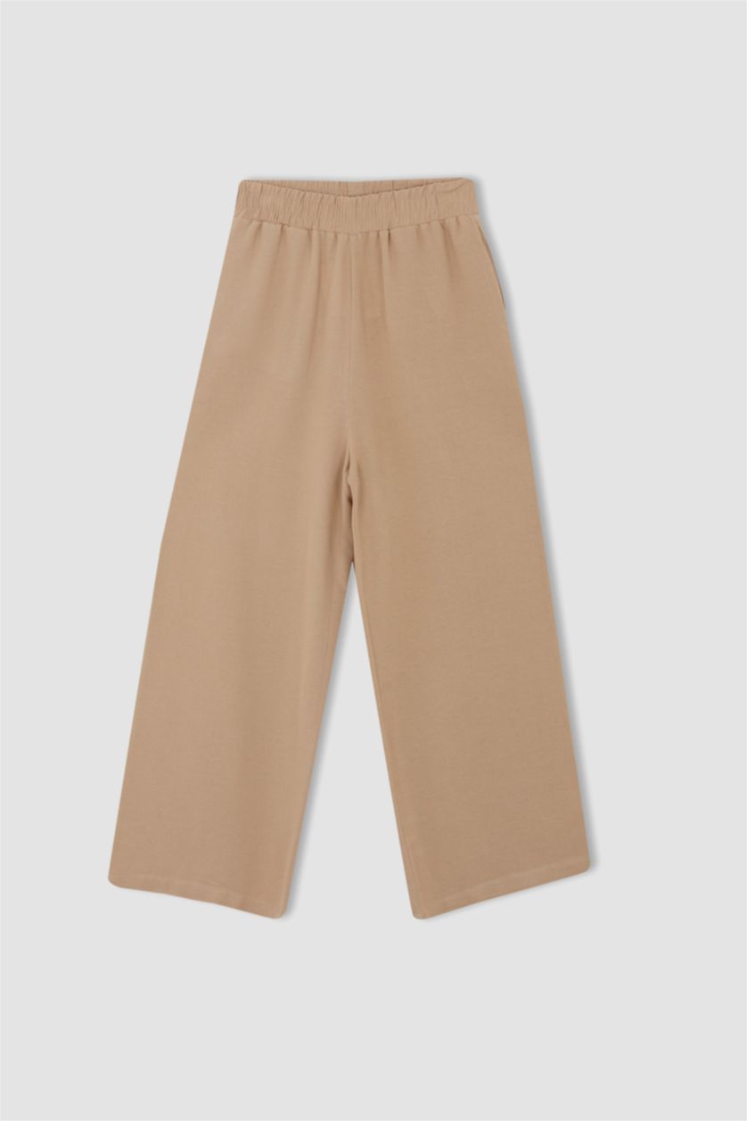 FEMME Beige Taille haute Droit