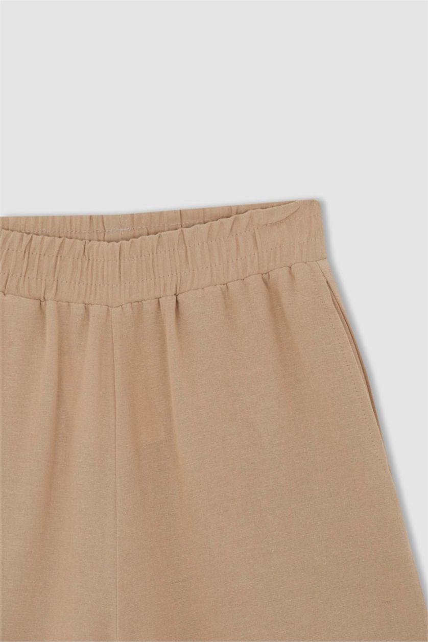 FEMME Beige Taille haute Droit