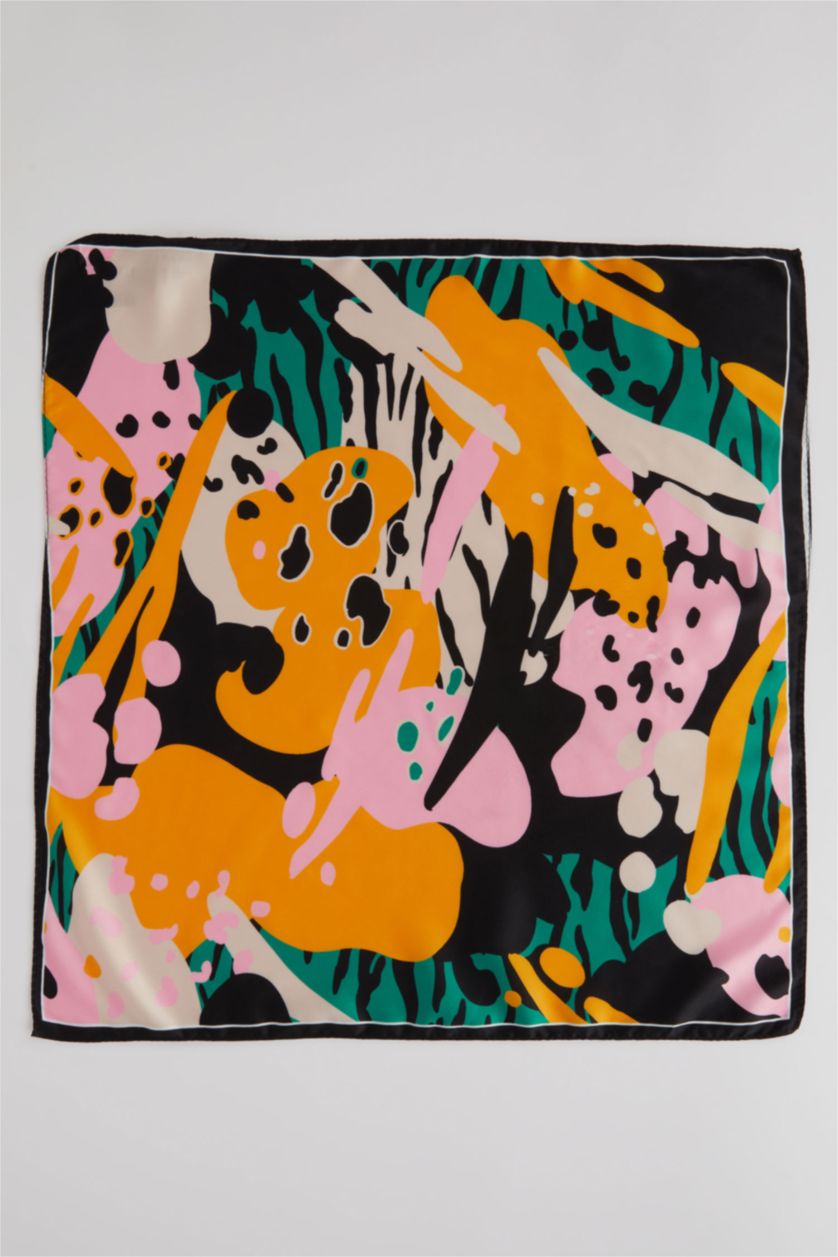 Женщины Черный Женский фуляр с принтом