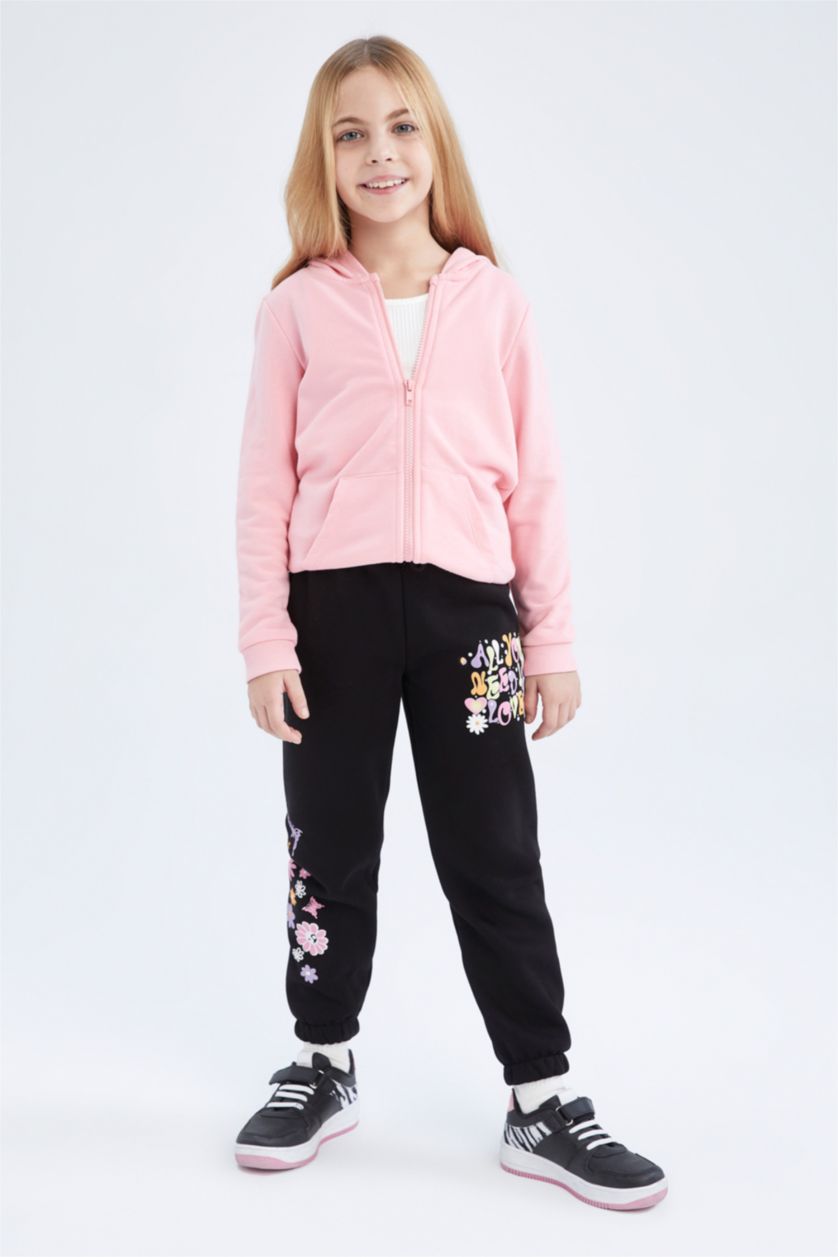GIRLS & TEENS Black Jogger Standard Fit Trousers