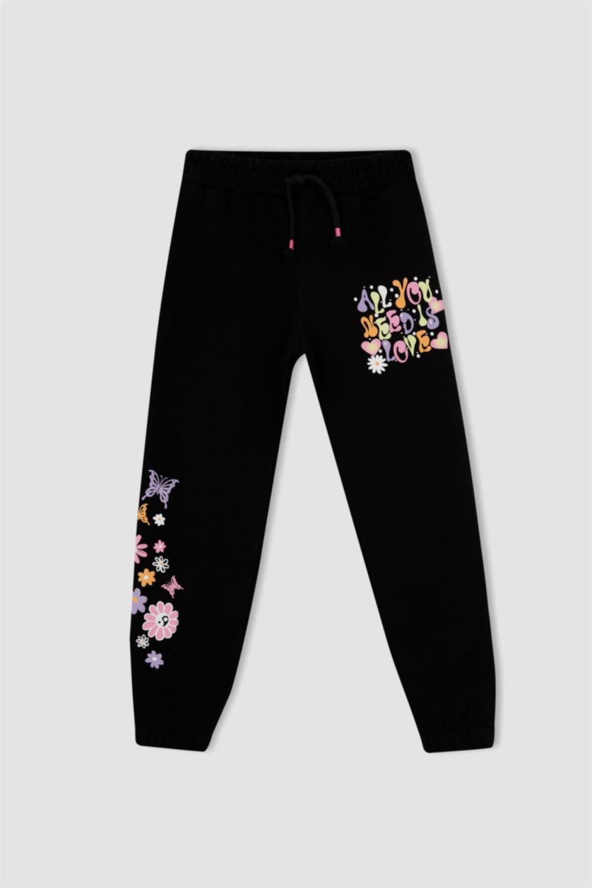 GIRLS & TEENS Black Jogger Standard Fit Trousers