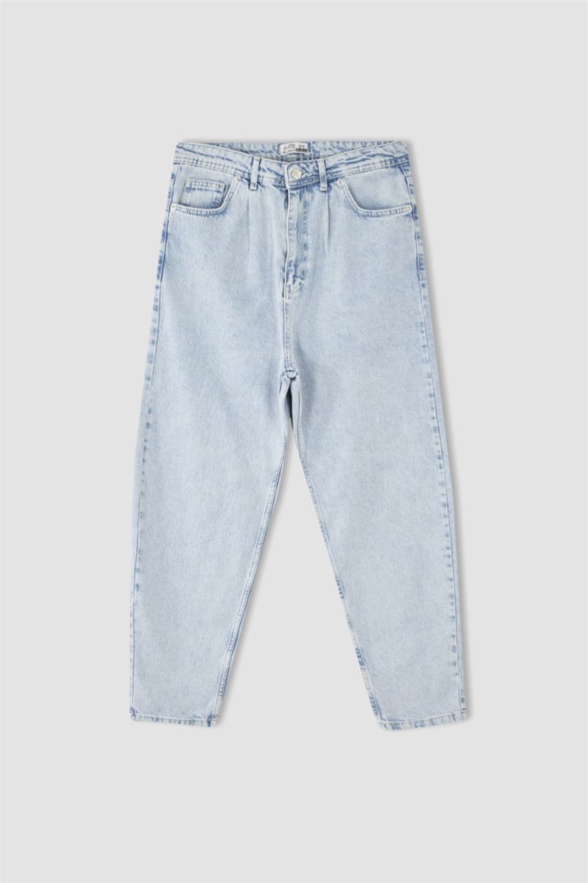 Erkek Açık Mavi Balloon Fıt Pantolon