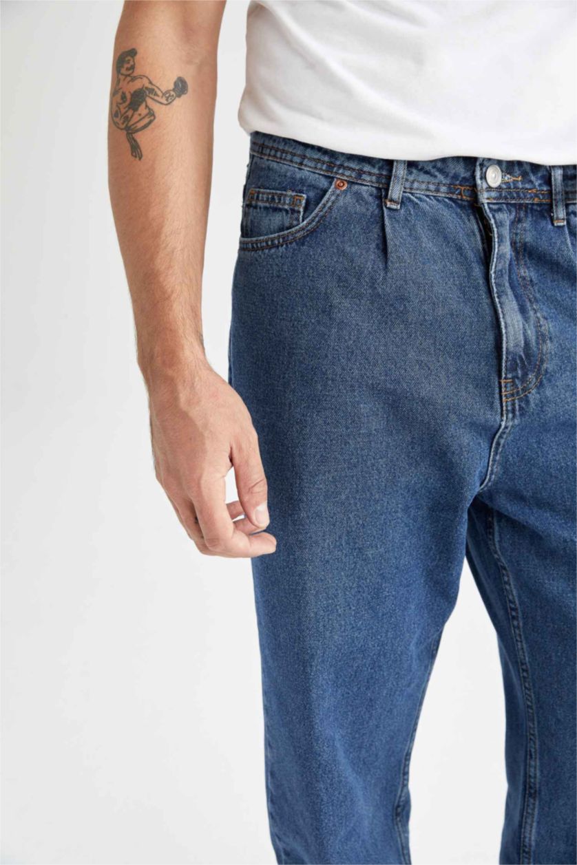 MAN Dark Blue Balloon Fit Trousers