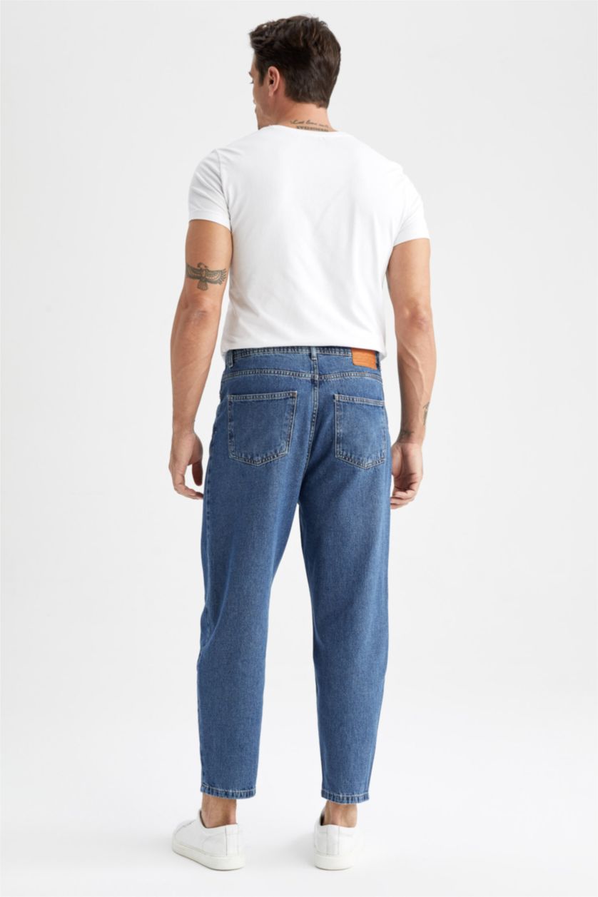 MAN Dark Blue Balloon Fit Trousers