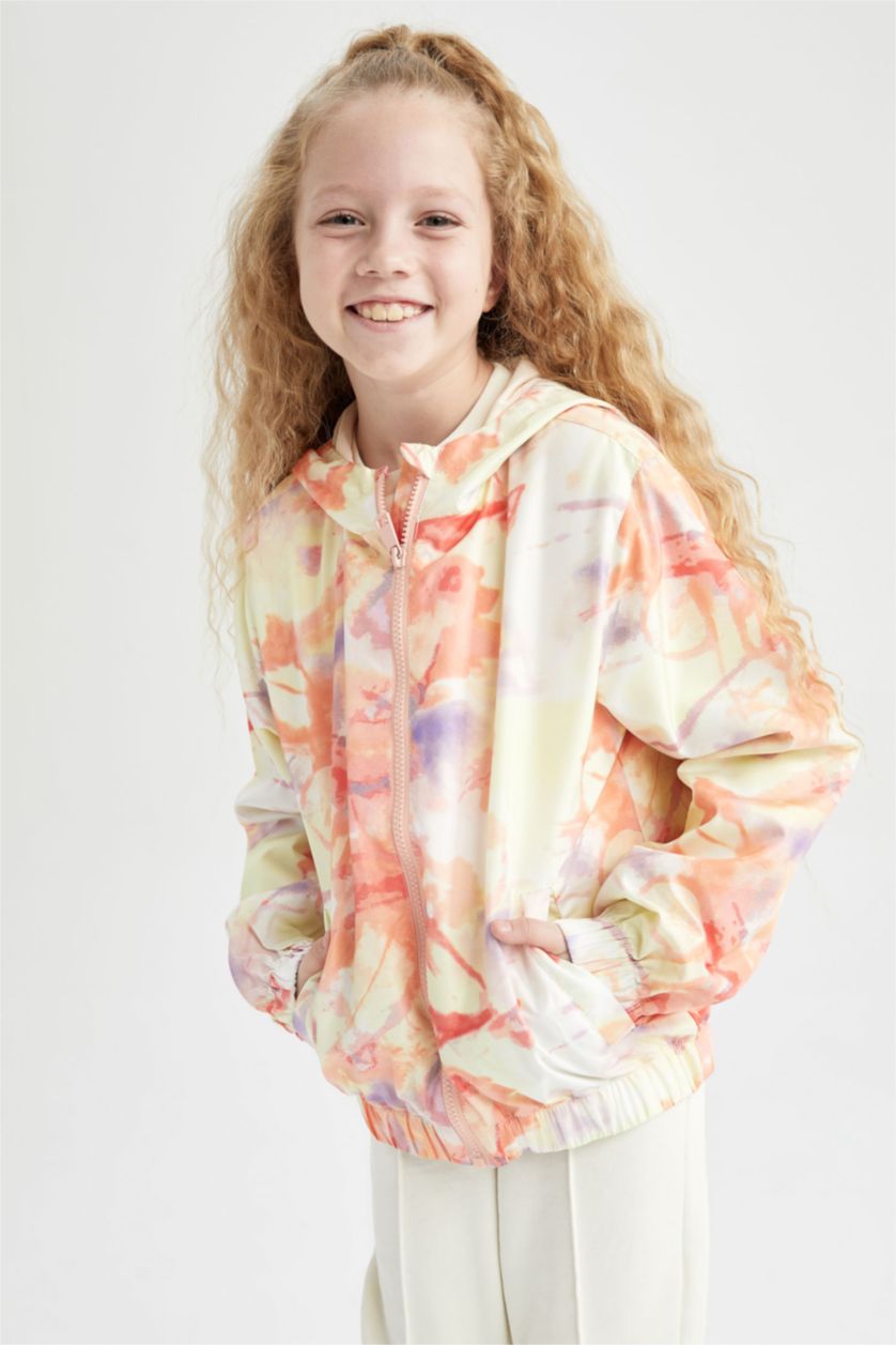 Дівчачий Білий Дощовик стандартного крою для дівчаток