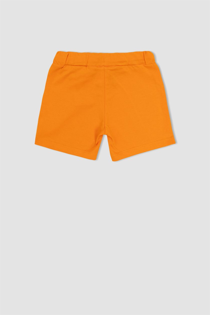 BABY BOY Orange Regular Fit Slogan Shorts