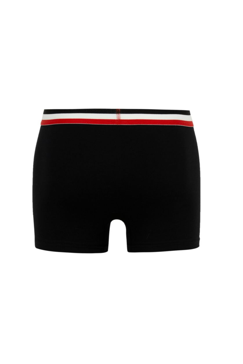 Erkek Siyah Regular Fit 2'li Boxer