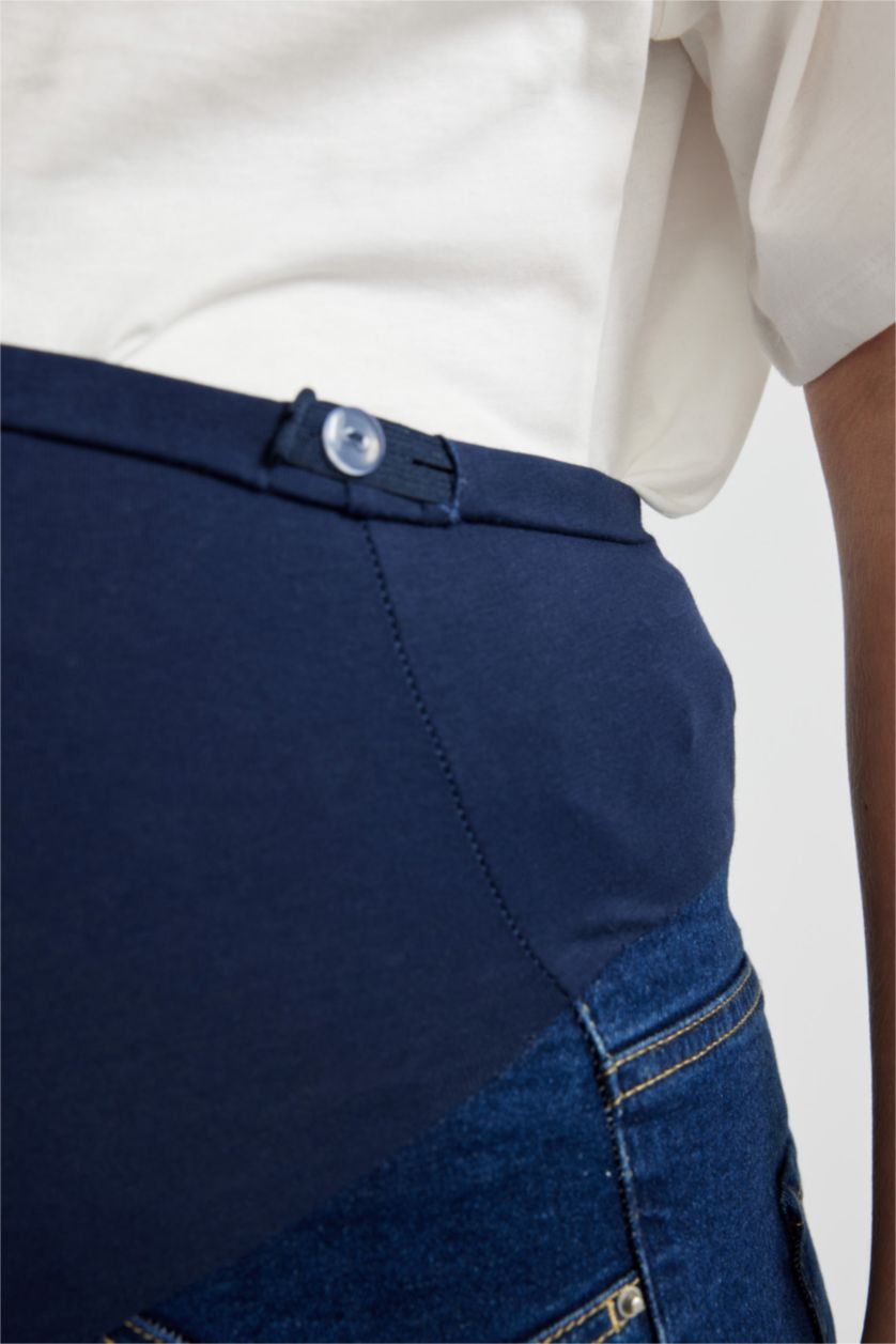 FEMME Indigo Pantalon de maternité BOYFRIEND Ourlet régulier