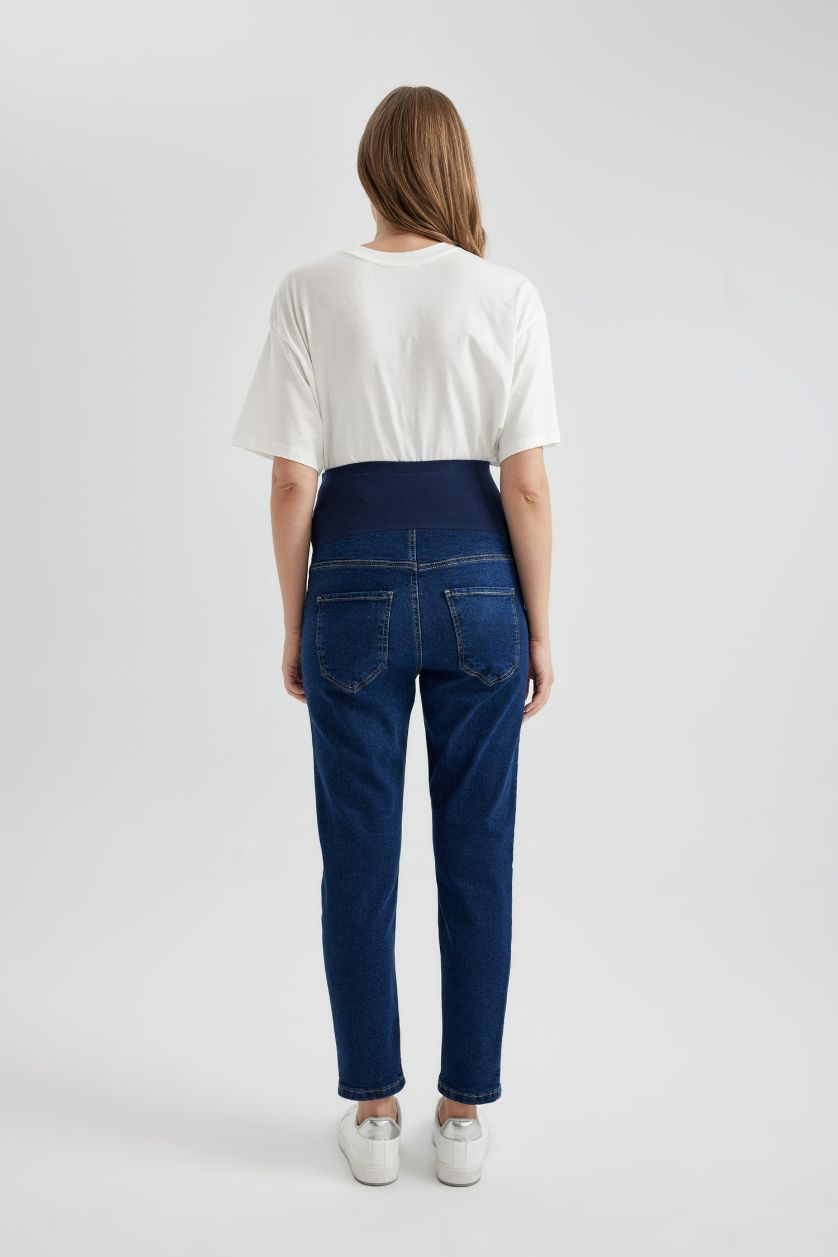 FEMME Indigo Pantalon de maternité BOYFRIEND Ourlet régulier