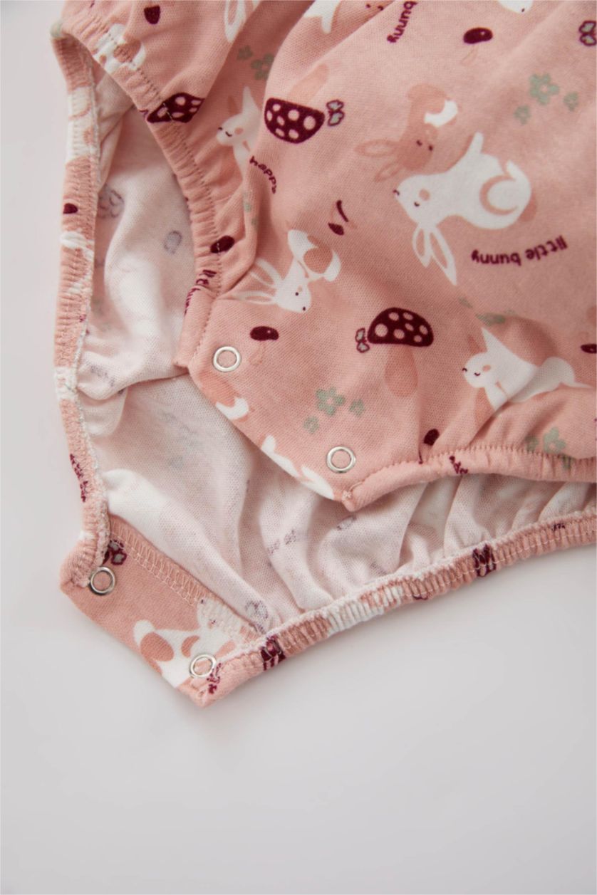 BABY GIRL Pink 3 piece Regular Fit Envelope Neck Set