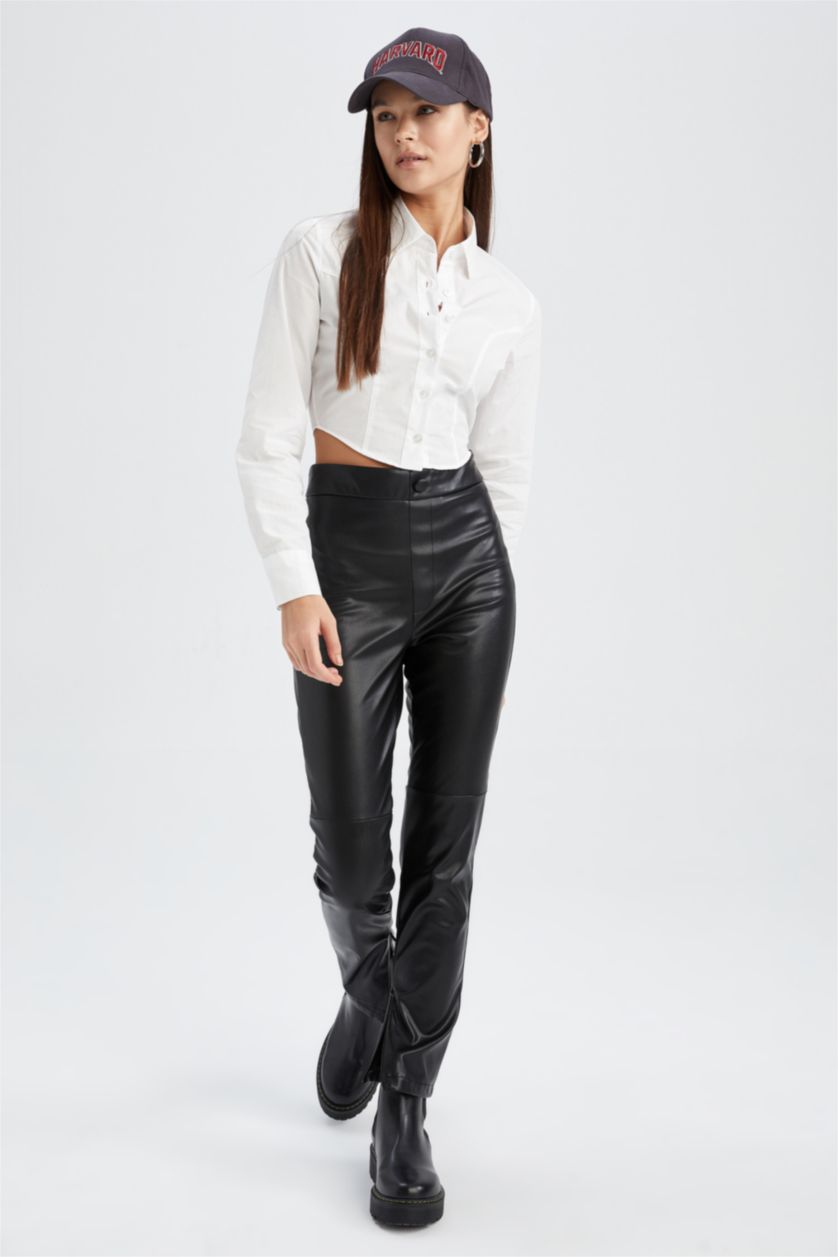 FEMME Blanc Chemises à manches longues Popeline Col De Chemise