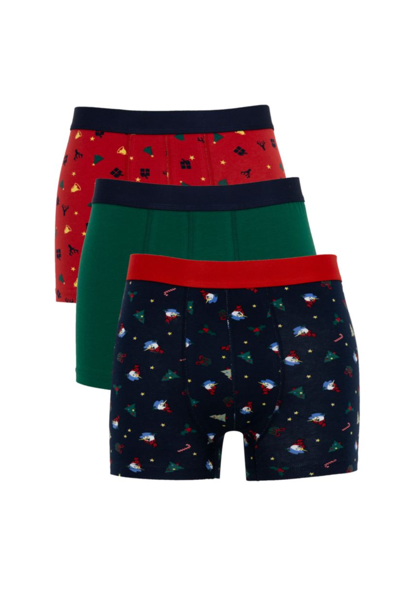 Erkek Lacivert Regular Fıt 3'lü