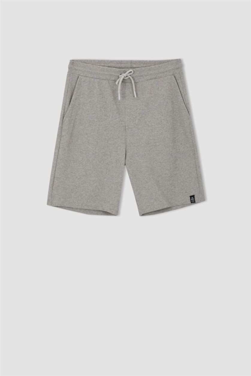 HOMME Gris Clair Short Coupe Régulière Ourlet régulier