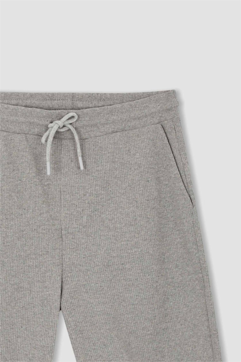 HOMME Gris Clair Short Coupe Régulière Ourlet régulier