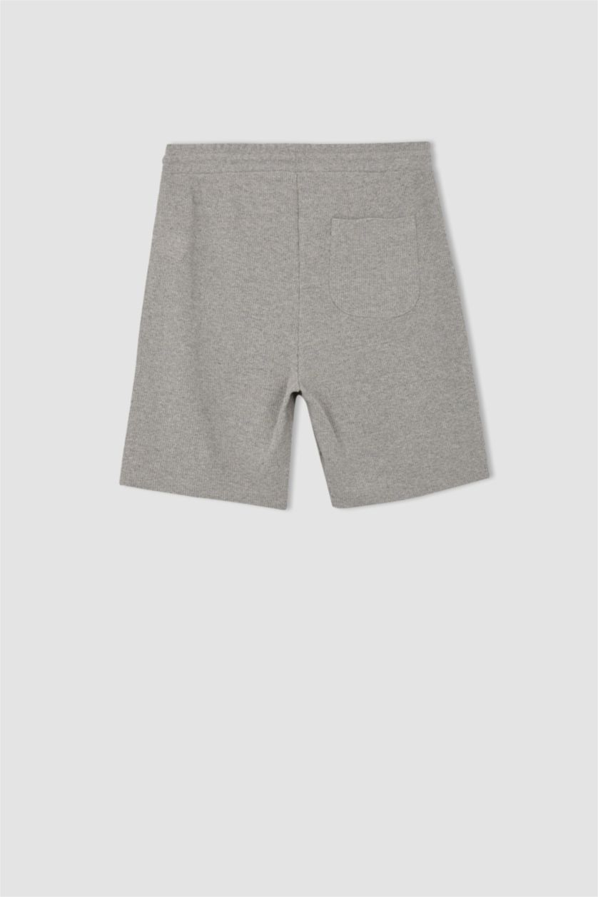HOMME Gris Clair Short Coupe Régulière Ourlet régulier