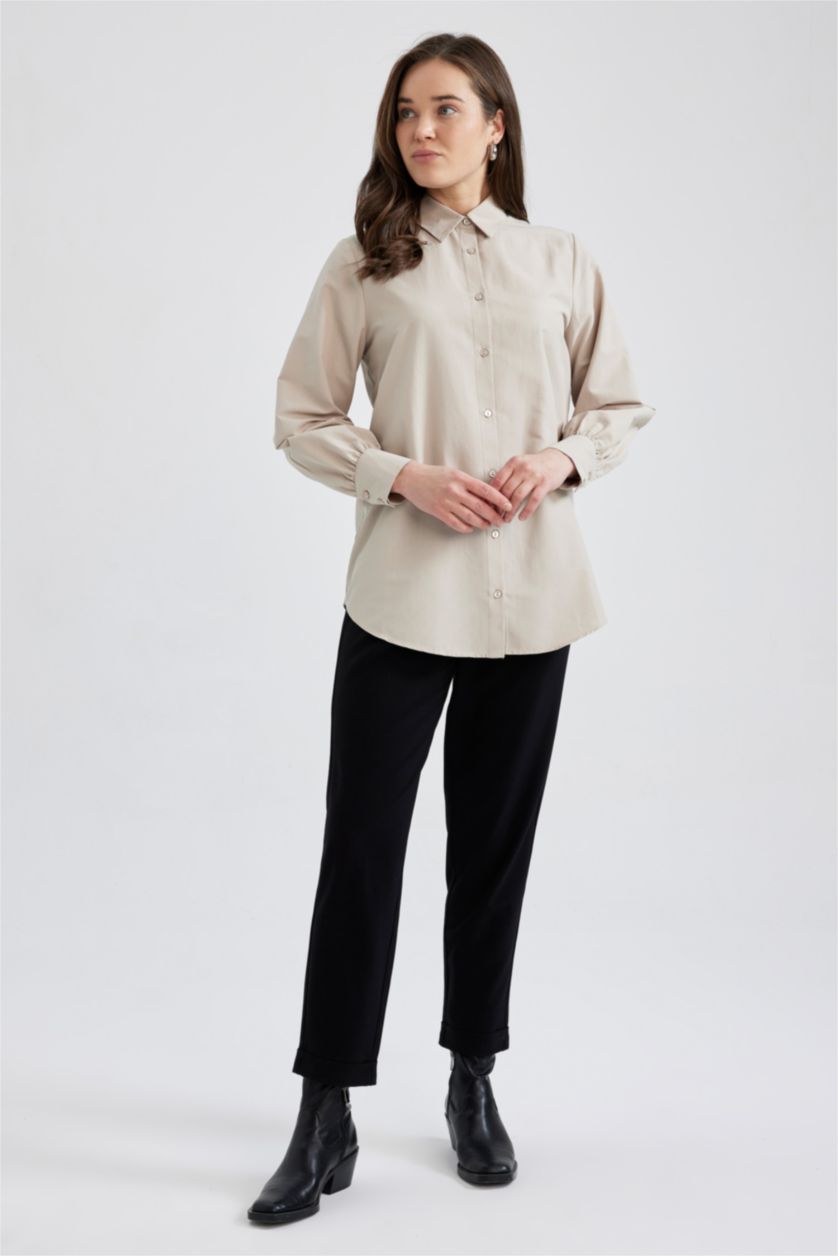 FEMME Noir Pantalon Coupe Carotte