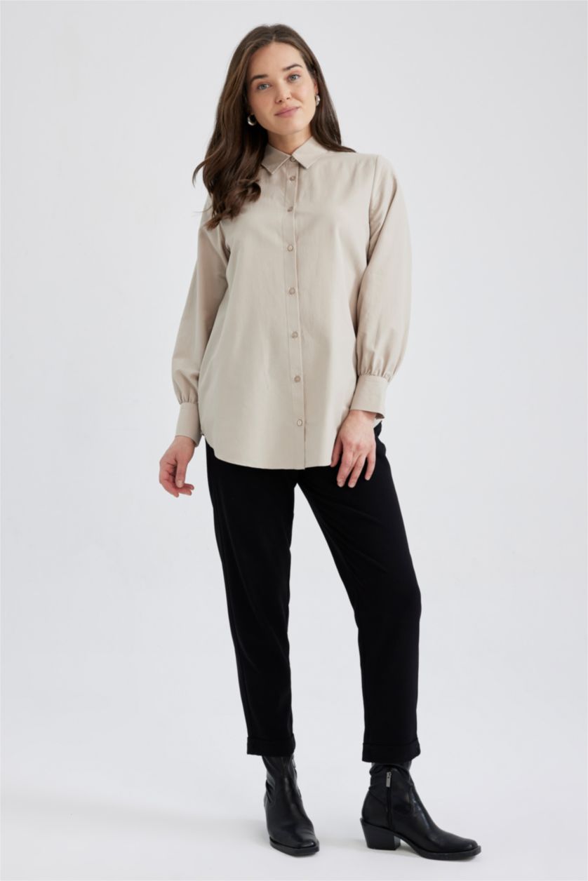 FEMME Noir Pantalon Coupe Carotte