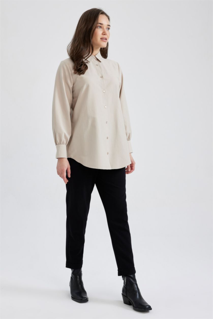 FEMME Noir Pantalon Coupe Carotte