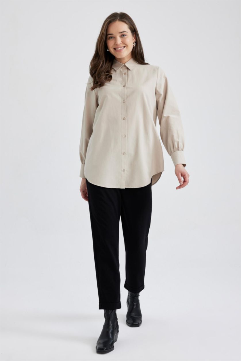 FEMME Noir Pantalon Coupe Carotte