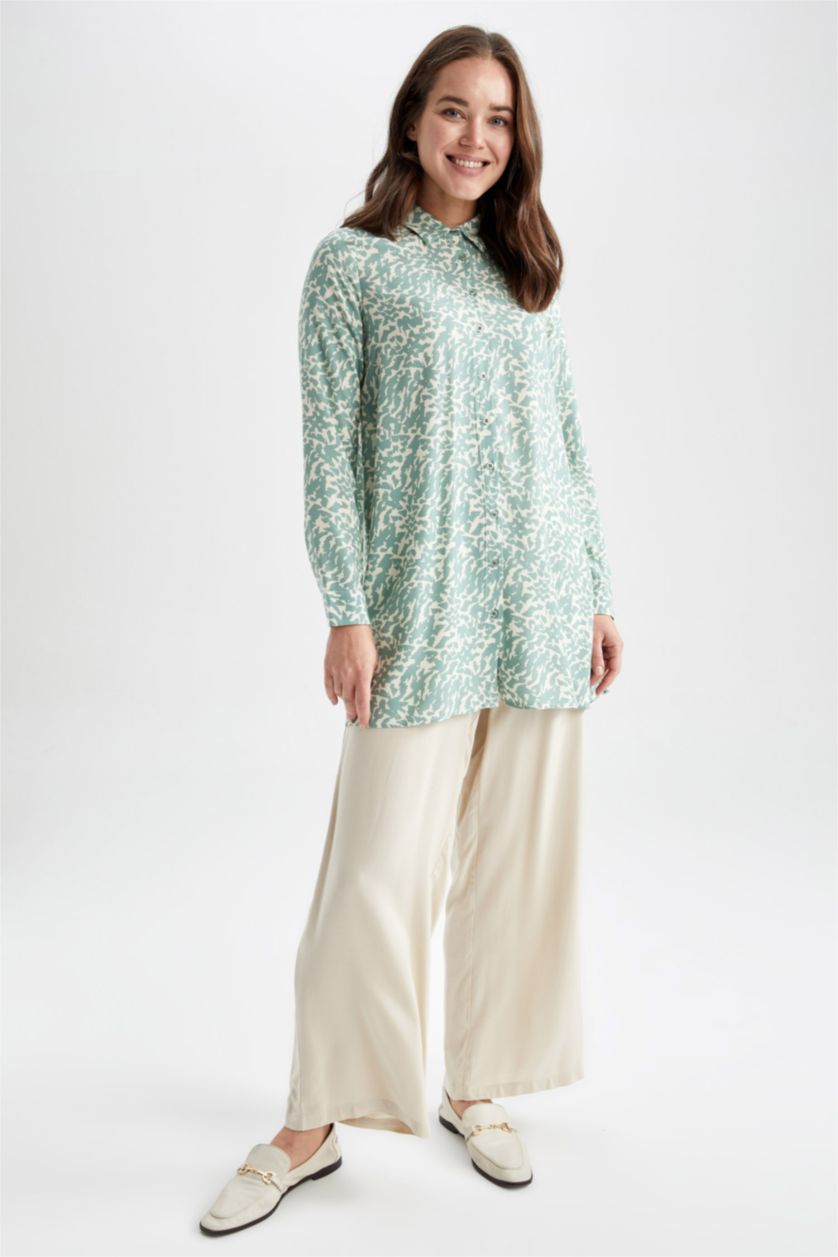 FEMME Beige Pantalon Palazzo