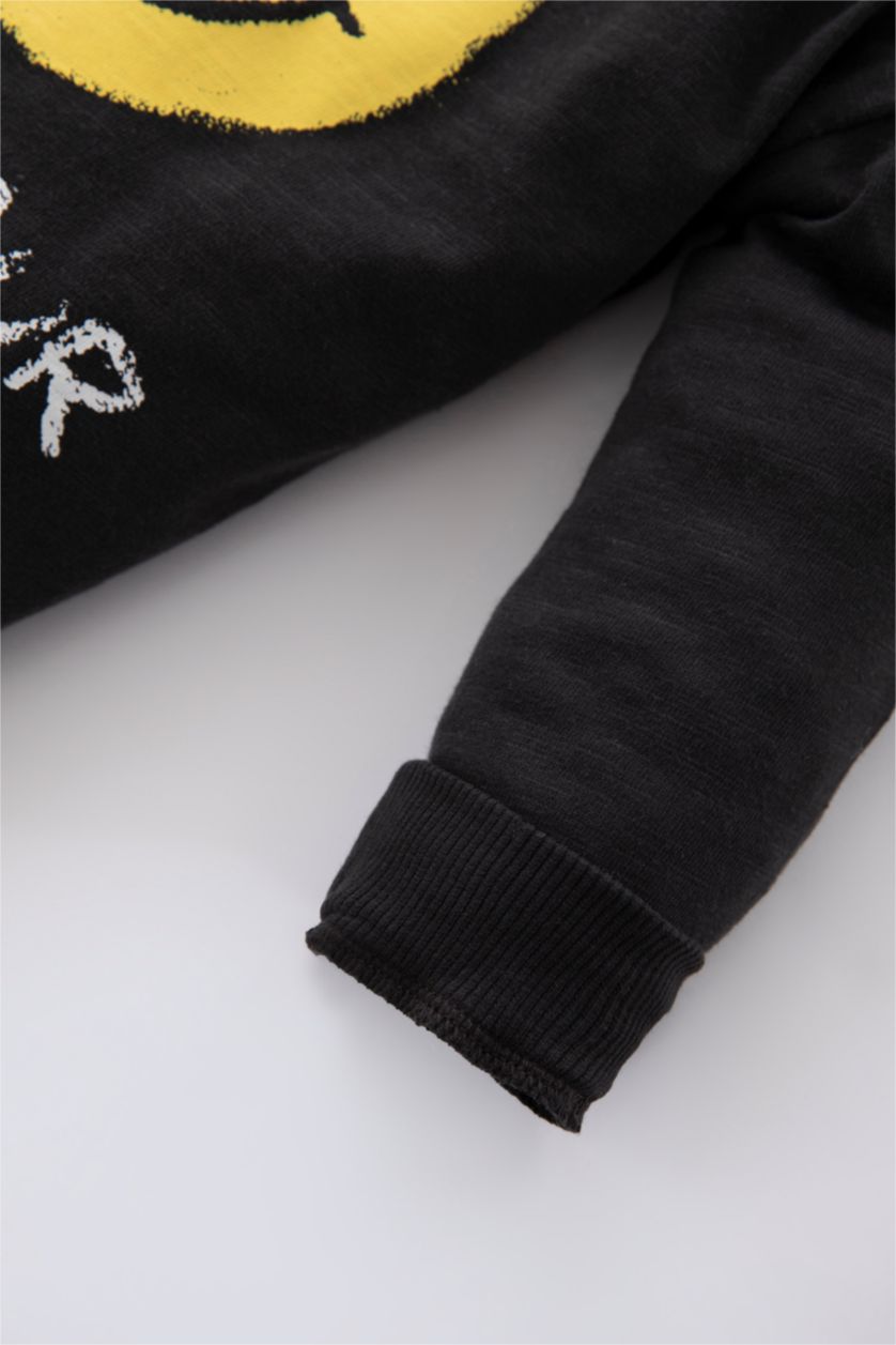 BÉBÉ GARÇON Anthracite Ensemble En Tricot Col Ras Du Cou Slogan Manche Longue 2 BéBé Garçon