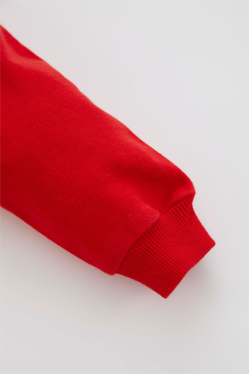 Baby Boy Red 2 piece Regular Fit Crew Neck Set