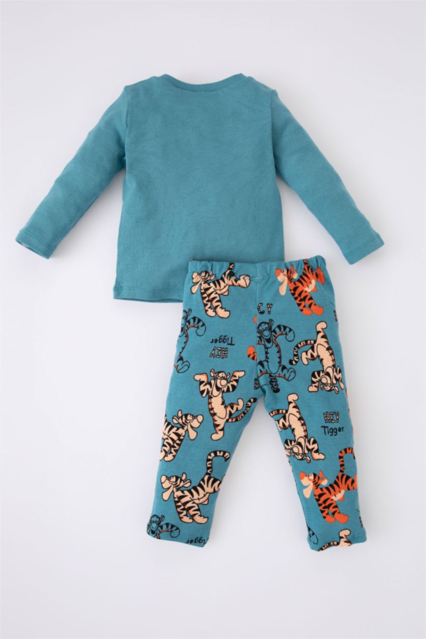 BABY BOY Blue 2 piece Regular Fit Crew Neck Winnie The Pooh Licensed Knitted Pyjamas