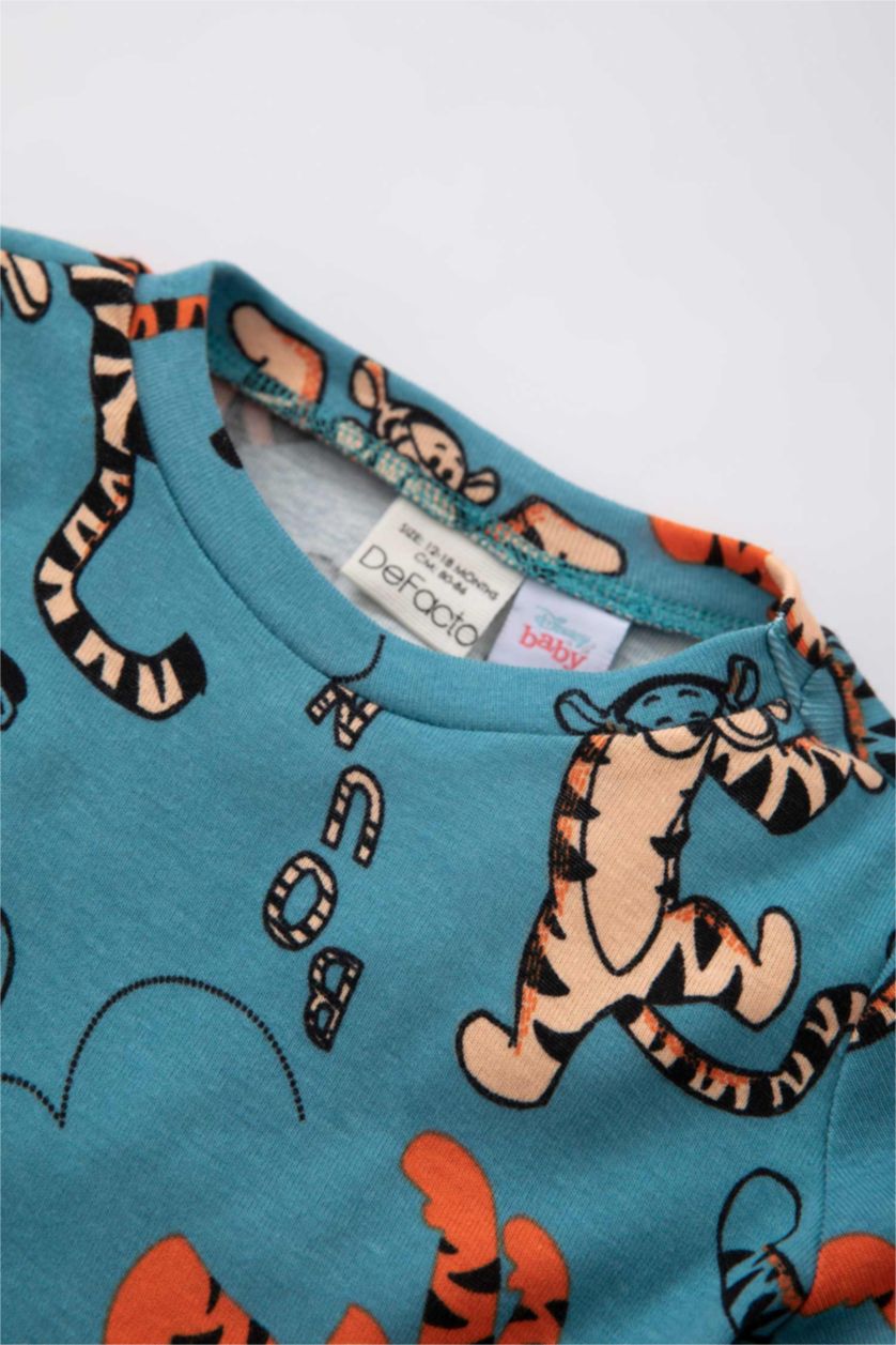 BABY BOY Blue 2 piece Regular Fit Crew Neck Winnie The Pooh Licensed Knitted Pyjamas