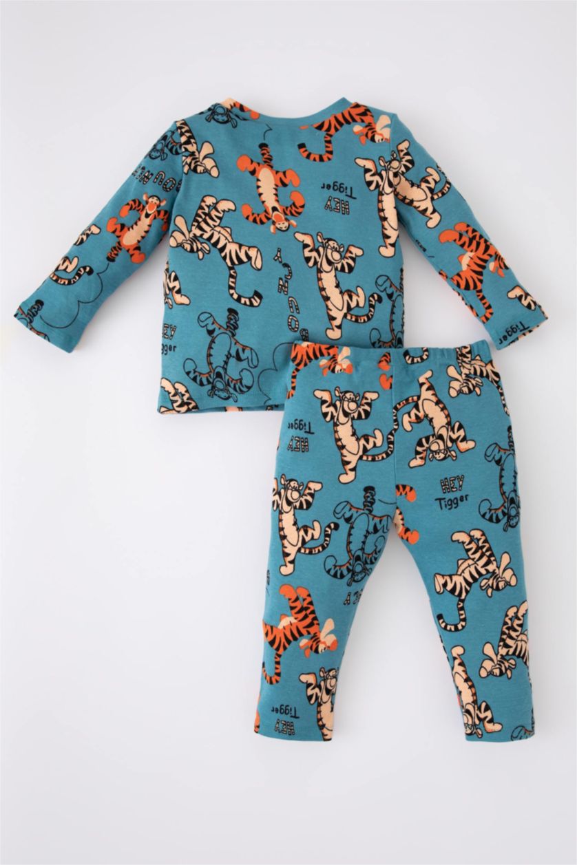 BABY BOY Blue 2 piece Regular Fit Crew Neck Winnie The Pooh Licensed Knitted Pyjamas