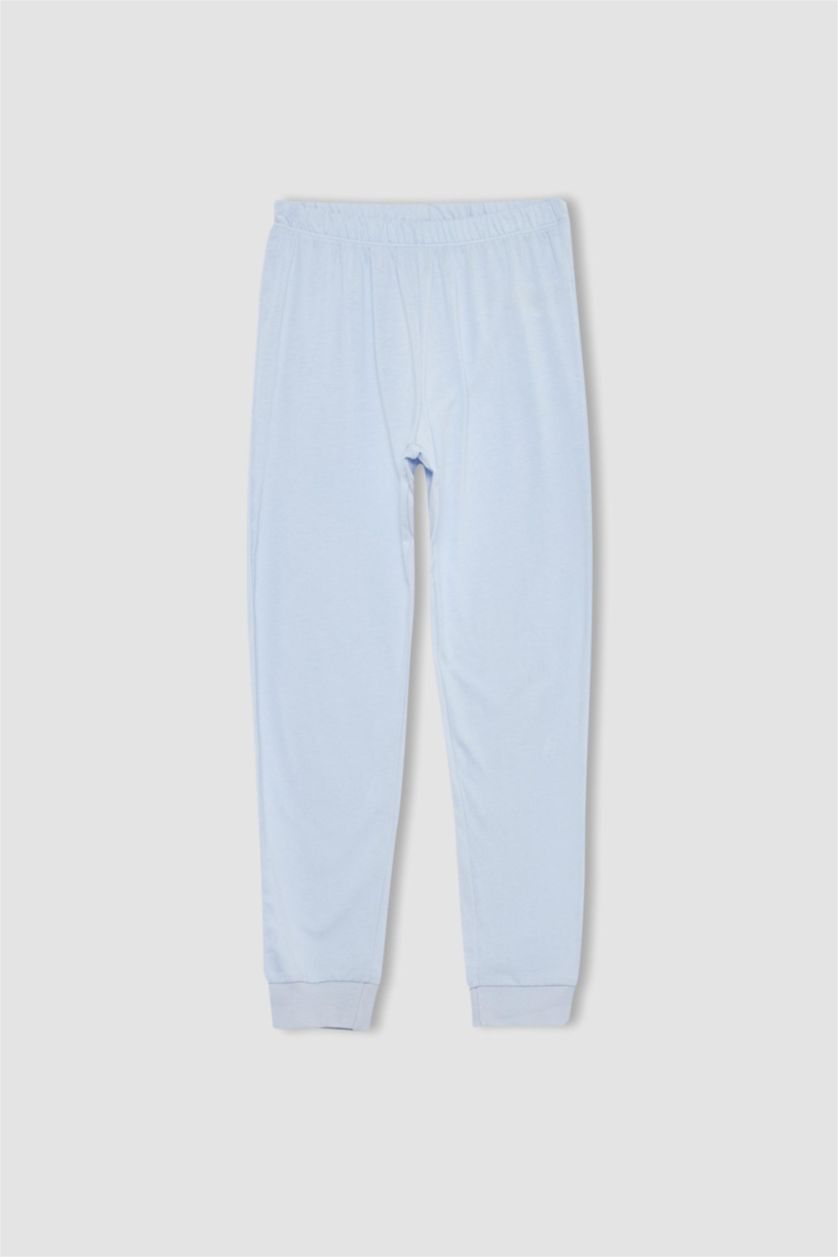 Kız Çocuk - Genç Kız Mavi Kız Çocuk Unicorn Baskılı Uzun Kollu Pijama Takım