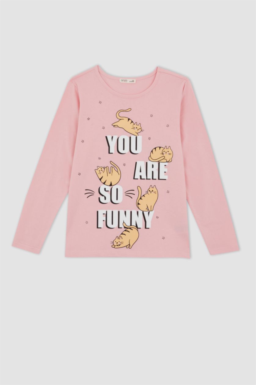 GIRLS & TEENS Pink 2 piece Knitted Pyjamas