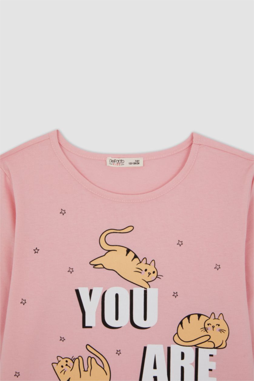 GIRLS & TEENS Pink 2 piece Knitted Pyjamas