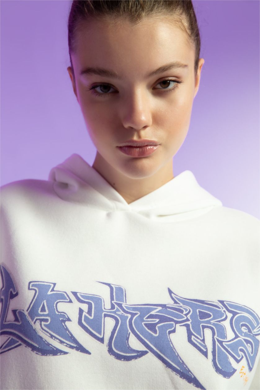 WOMAN Ecru NBA Los Angeles Lakers Licensed Sweatshirt