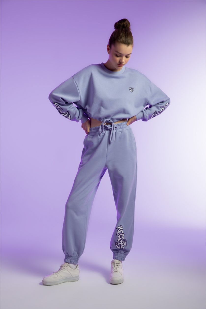 نساء أرجواني سروال اوفر سايز