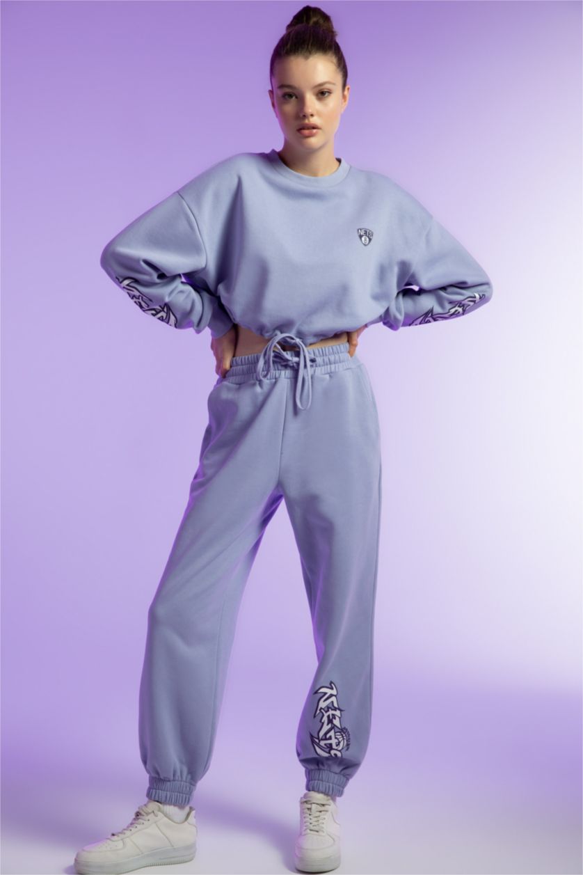 نساء أرجواني سروال اوفر سايز