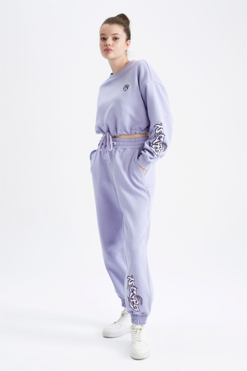 نساء أرجواني سروال اوفر سايز