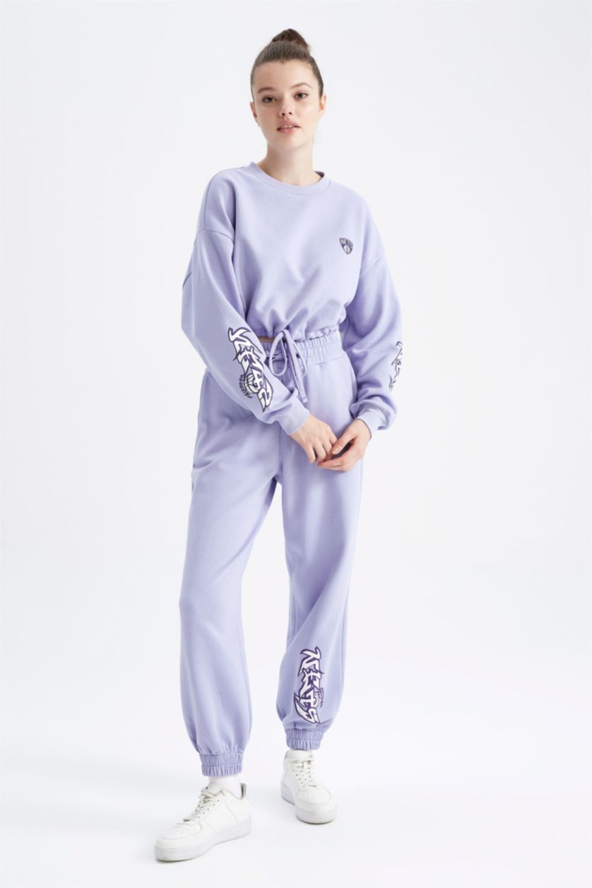 نساء أرجواني سروال اوفر سايز